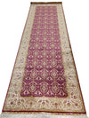 3x10 Purple and Ivory Turkish Silk Runner