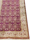 3x10 Purple and Ivory Turkish Silk Runner