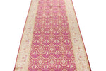 3x10 Purple and Ivory Turkish Silk Runner
