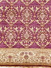 3x10 Purple and Ivory Turkish Silk Runner