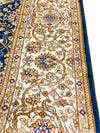 3x10 Blue and Ivory Turkish Silk Runner