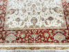 3x10 Ivory and Rust Turkish Silk Runner