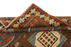 6x8 Brown and Ivory Kazak Tribal Rug