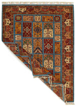 6x8 Blue and Multicolor Tribal Rug