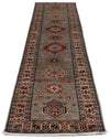 3x10 Gray and Ivory Kazak Tribal Runner