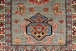 3x10 Gray and Ivory Kazak Tribal Runner
