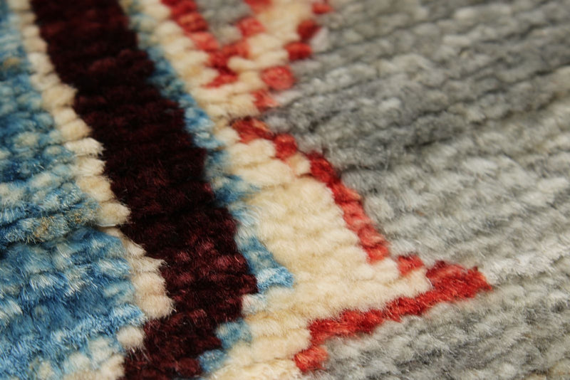 3x10 Gray and Ivory Kazak Tribal Runner