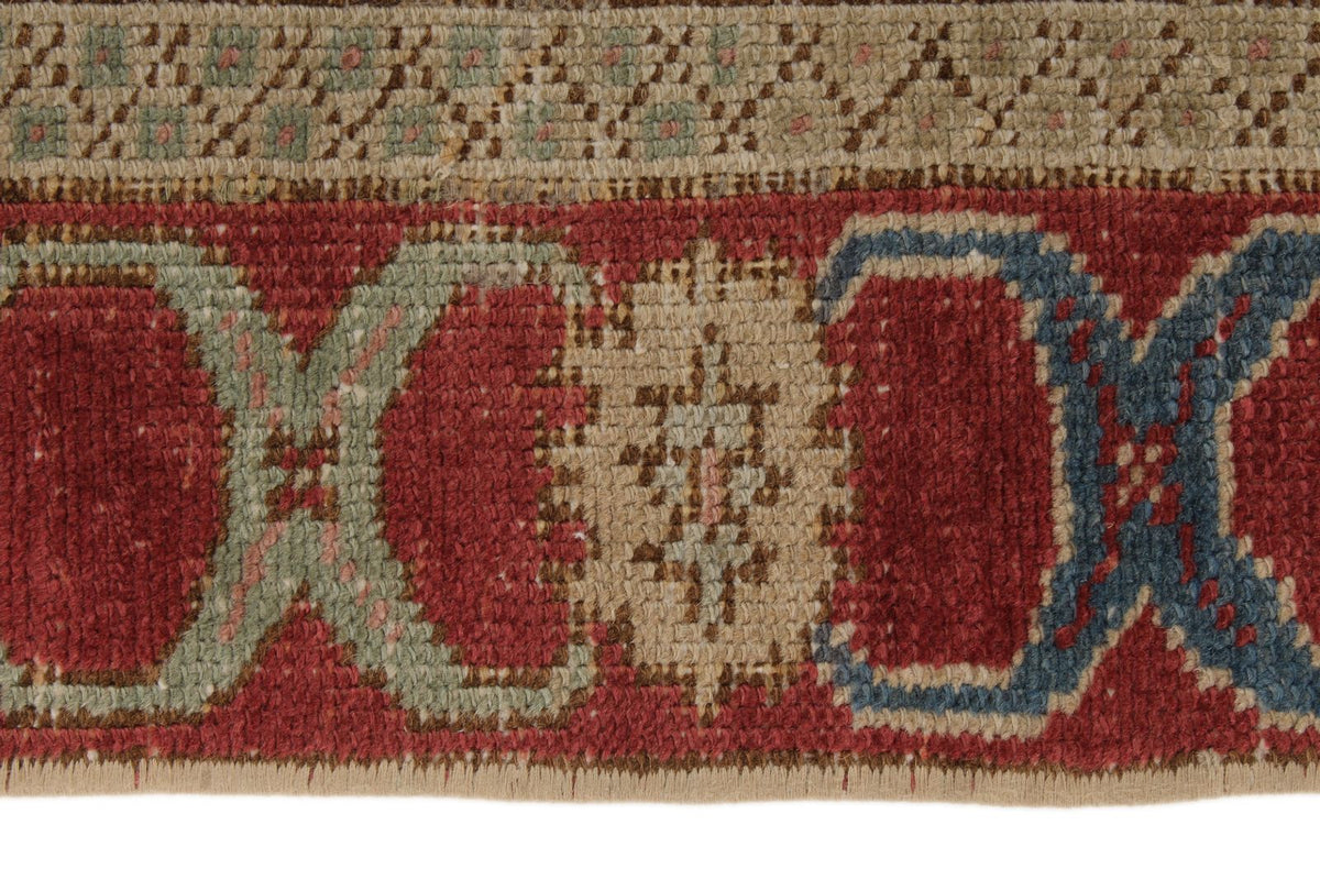 3x6 Blue and Red Anatolian Turkish Tribal Runner