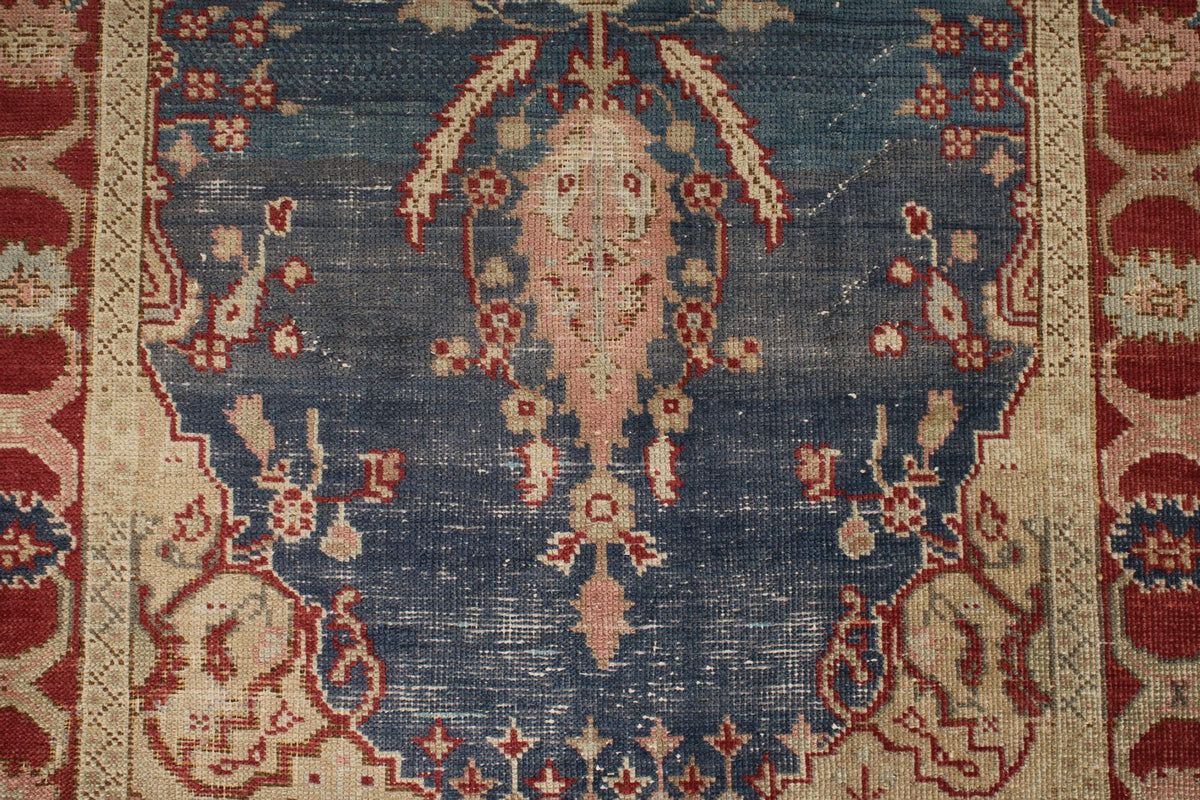 3x6 Blue and Red Anatolian Turkish Tribal Runner