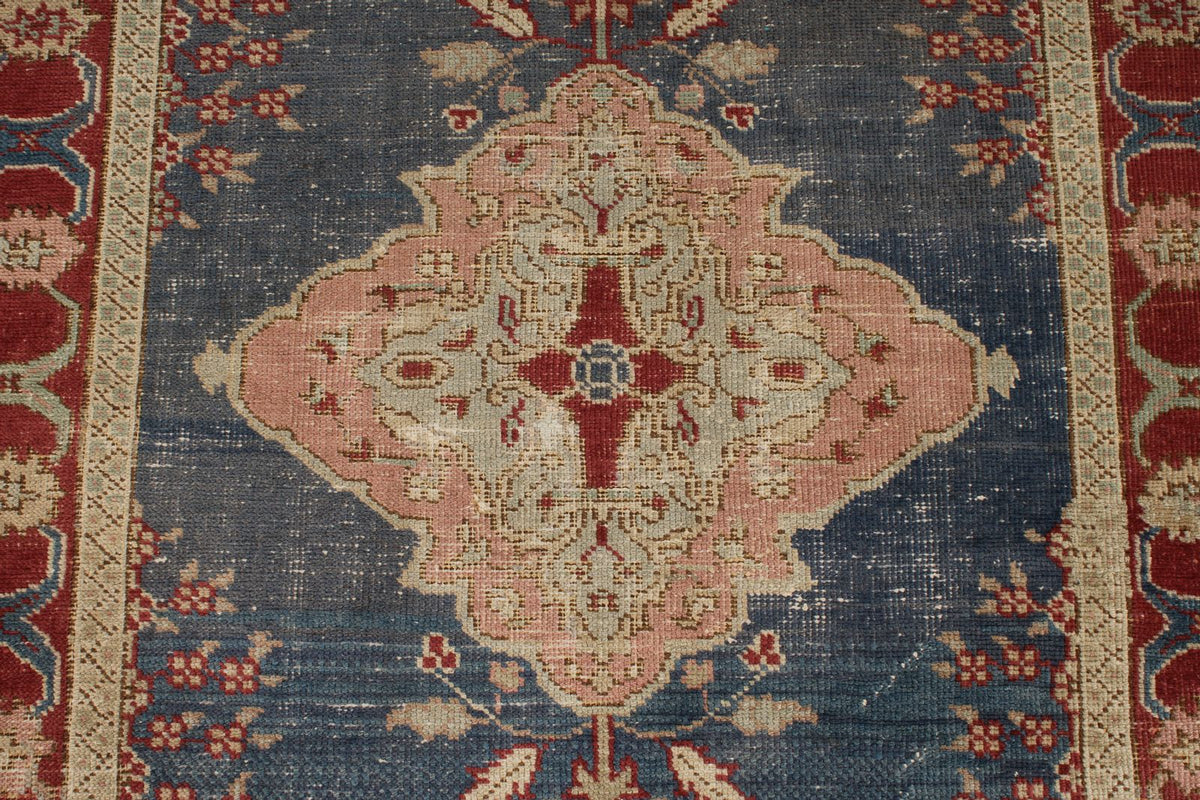 3x6 Blue and Red Anatolian Turkish Tribal Runner