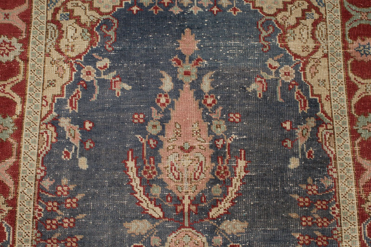3x6 Blue and Red Anatolian Turkish Tribal Runner