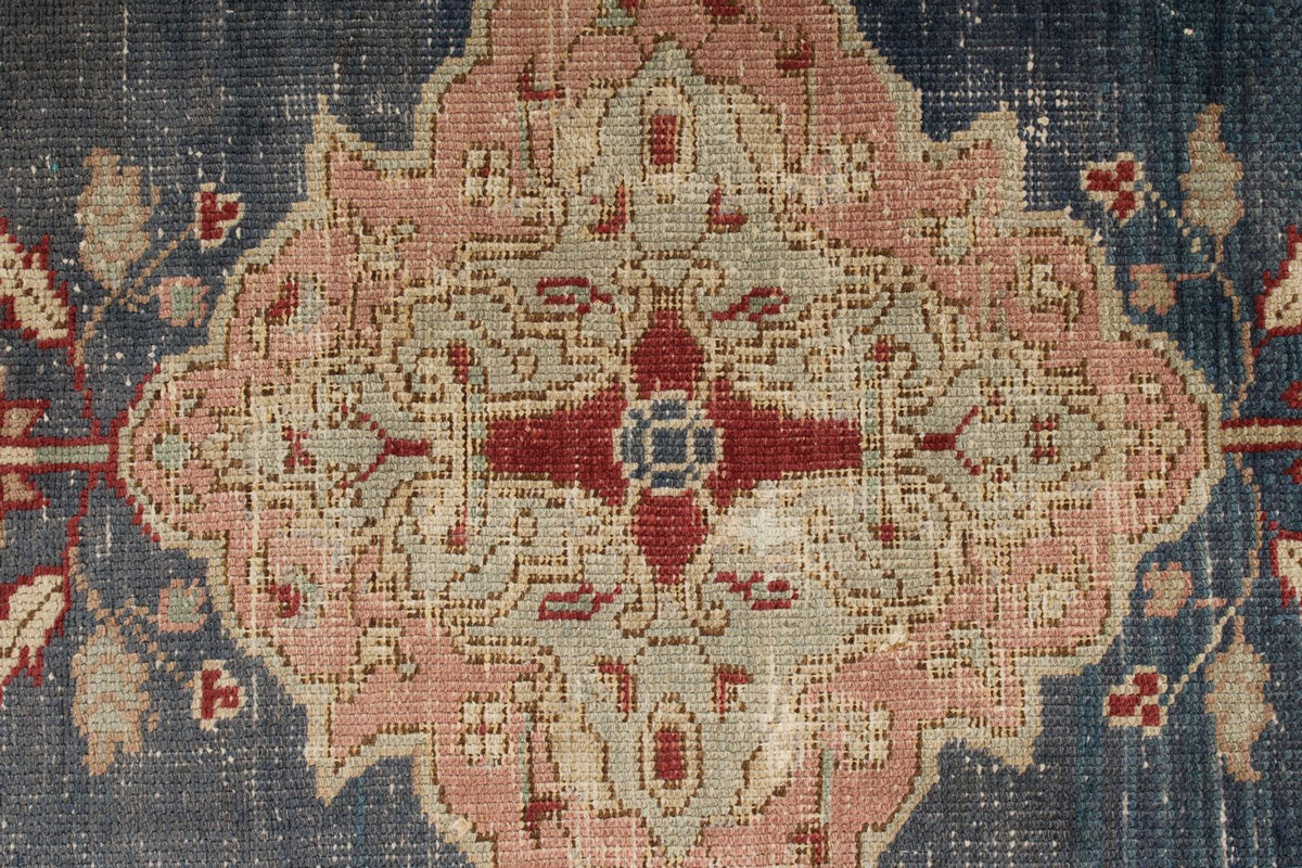 3x6 Blue and Red Anatolian Turkish Tribal Runner
