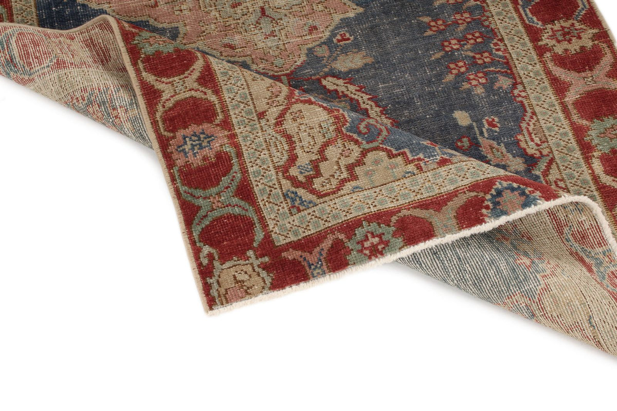3x6 Blue and Red Anatolian Turkish Tribal Runner
