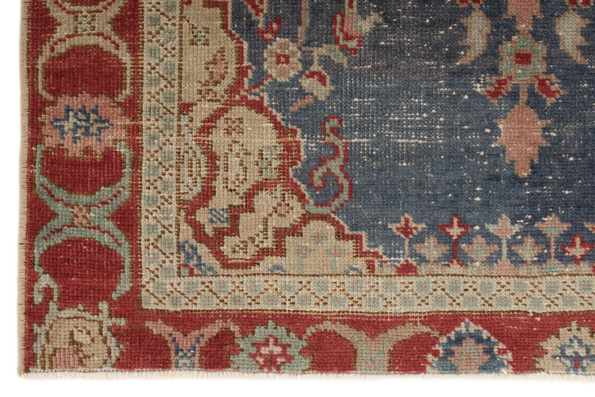 3x6 Blue and Red Anatolian Turkish Tribal Runner
