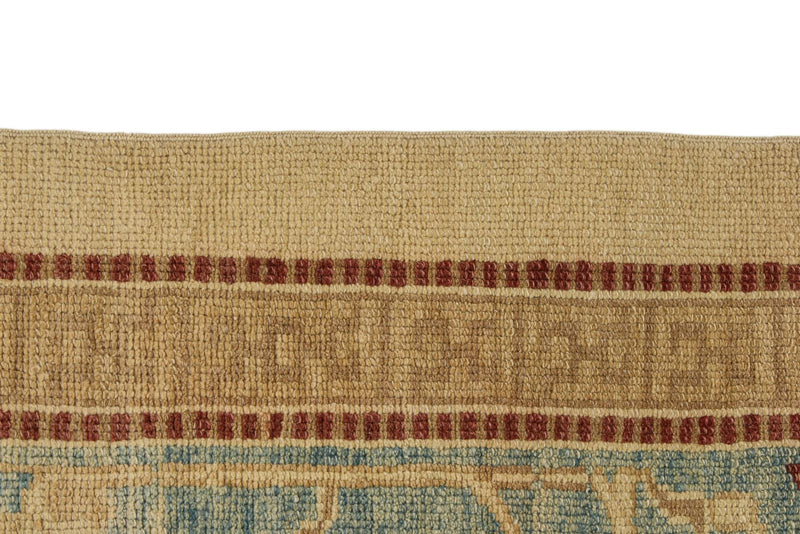 12x14 Beige and Blue Turkish Oushak Rug