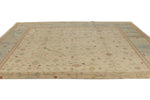 12x14 Beige and Blue Turkish Oushak Rug