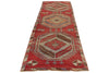 3x11 Red and Multicolor Turkish Tribal Runner