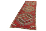 3x11 Red and Multicolor Turkish Tribal Runner