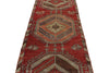3x11 Red and Multicolor Turkish Tribal Runner