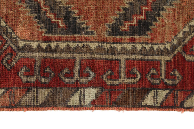 3x11 Red and Multicolor Turkish Tribal Runner