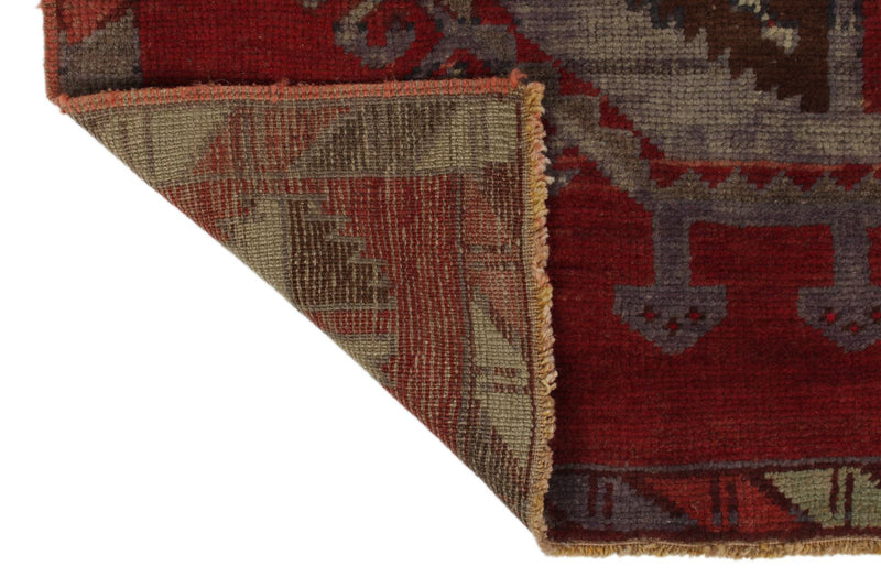3x11 Red and Multicolor Turkish Tribal Runner
