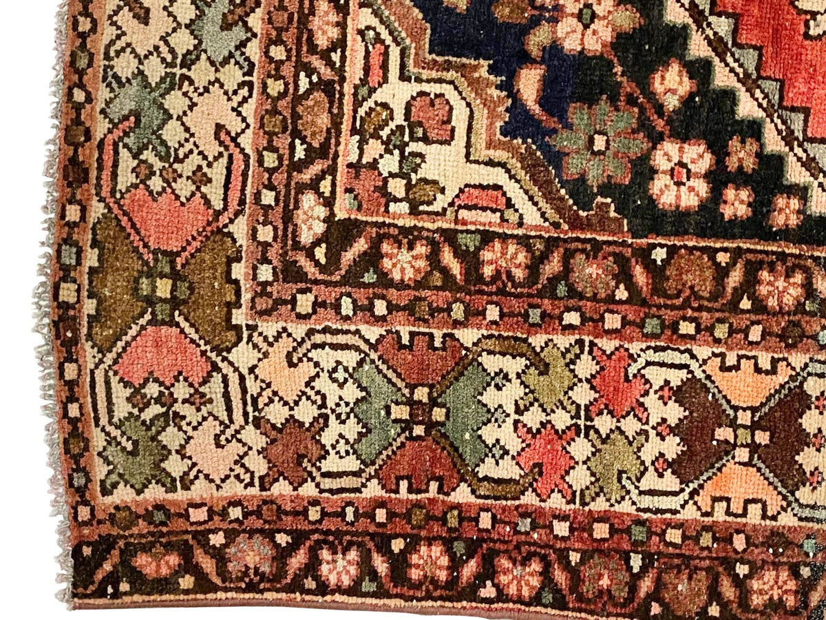 4x7 Red and Ivory Turkish Tribal Rug