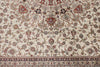 9x12 Ivory and Red Turkish Silk Rug