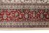 9x12 Ivory and Red Turkish Silk Rug