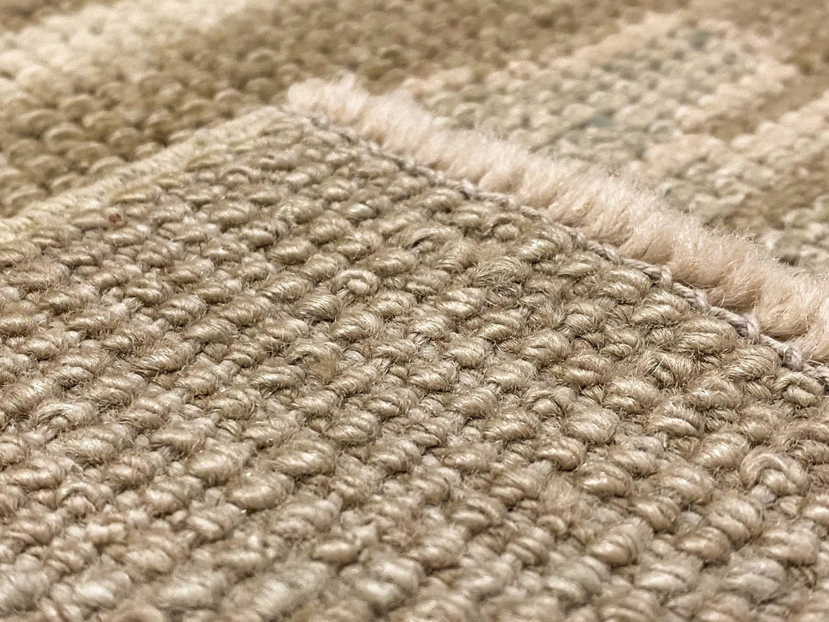 4x6 Blue and Ivory Turkish Oushak Rug