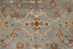 5x5 Gray and Blue Turkish Oushak Rug