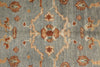 5x5 Gray and Blue Turkish Oushak Rug