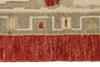 5x7 Red and Ivory Turkish Oushak Rug