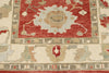 5x7 Red and Ivory Turkish Oushak Rug