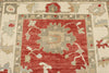 5x7 Red and Ivory Turkish Oushak Rug