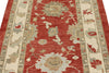 5x7 Red and Ivory Turkish Oushak Rug