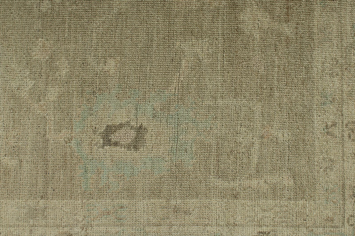 6x9 Gray and Ivory Turkish Oushak Rug
