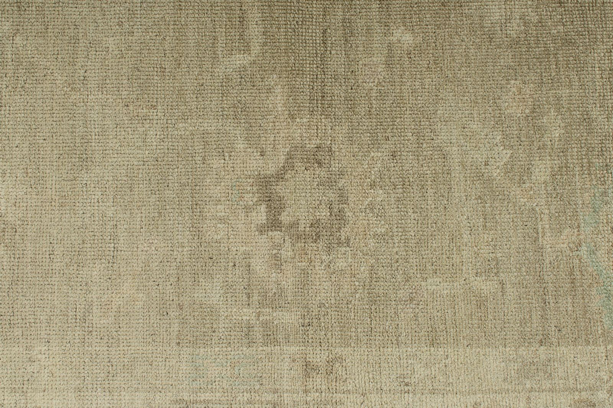 6x9 Gray and Ivory Turkish Oushak Rug