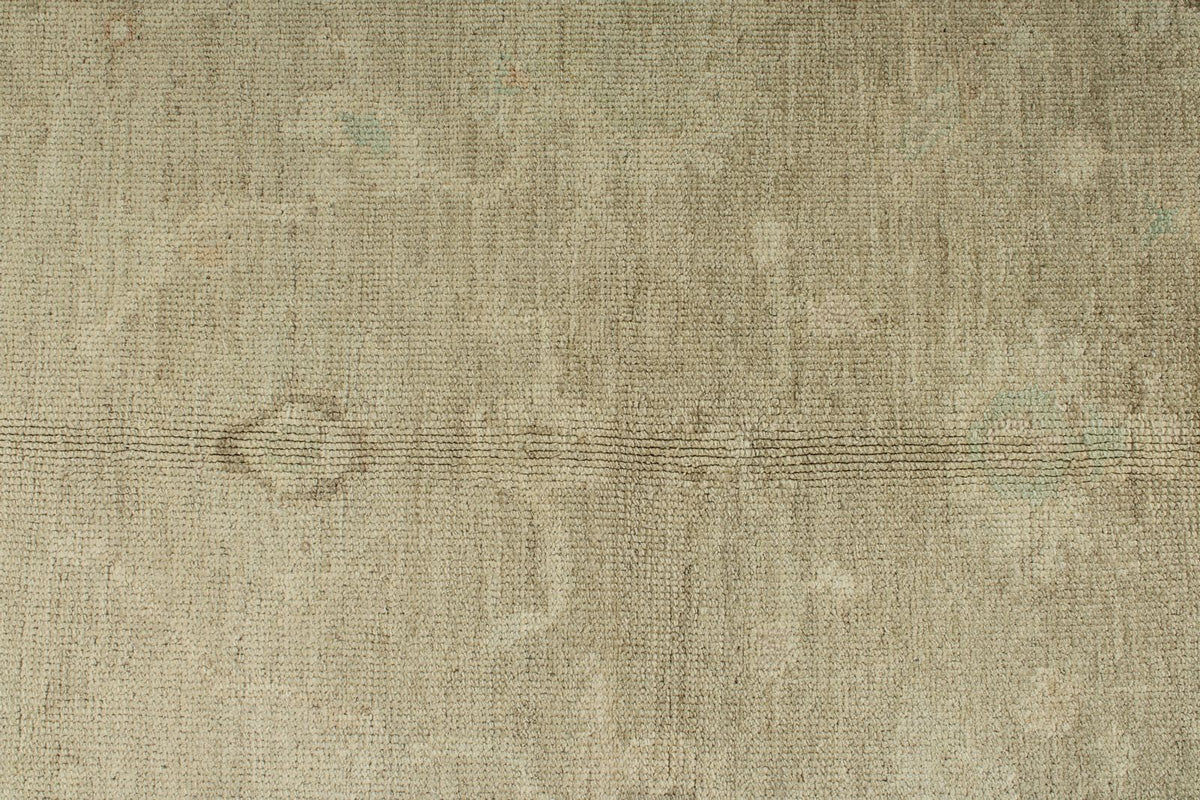 6x9 Gray and Ivory Turkish Oushak Rug