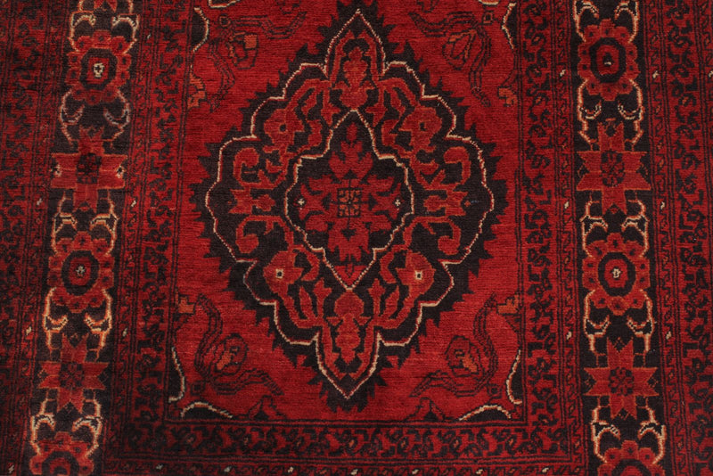 3x13 Red and Black Turkish Tribal Runner