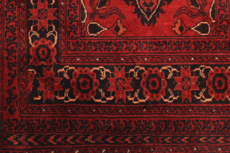 3x13 Red and Black Turkish Tribal Runner