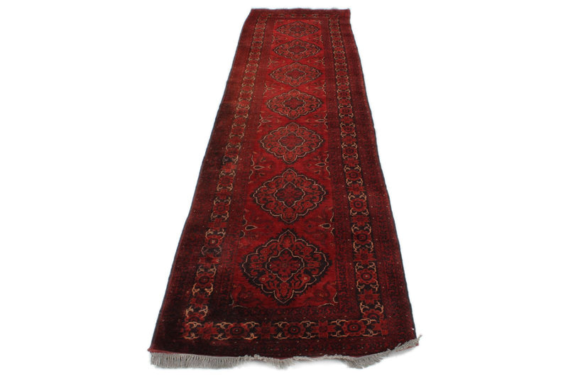3x13 Red and Black Turkish Tribal Runner