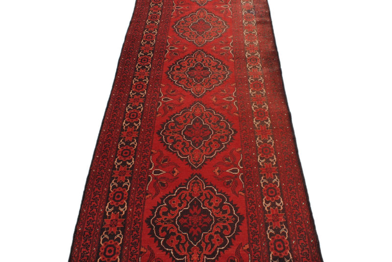 3x13 Red and Black Turkish Tribal Runner