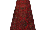 3x13 Red and Black Turkish Tribal Runner