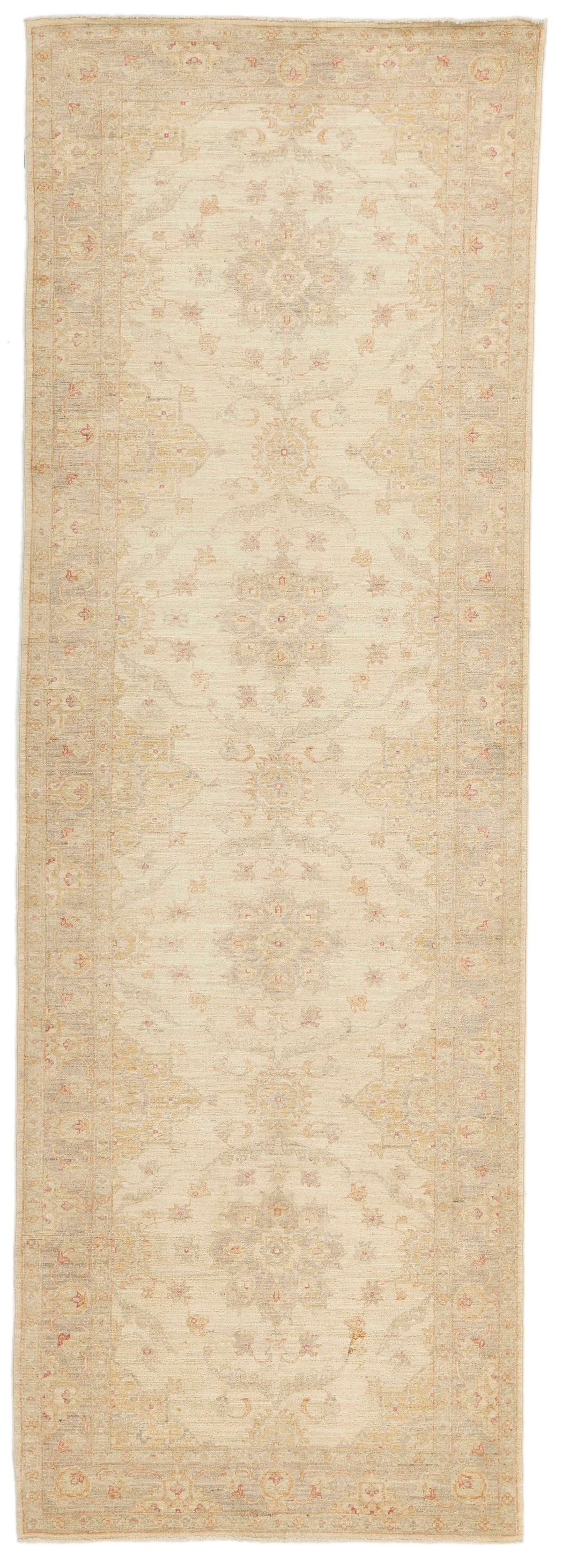 3x9 Ivory and Blue Persian Traditional Runner