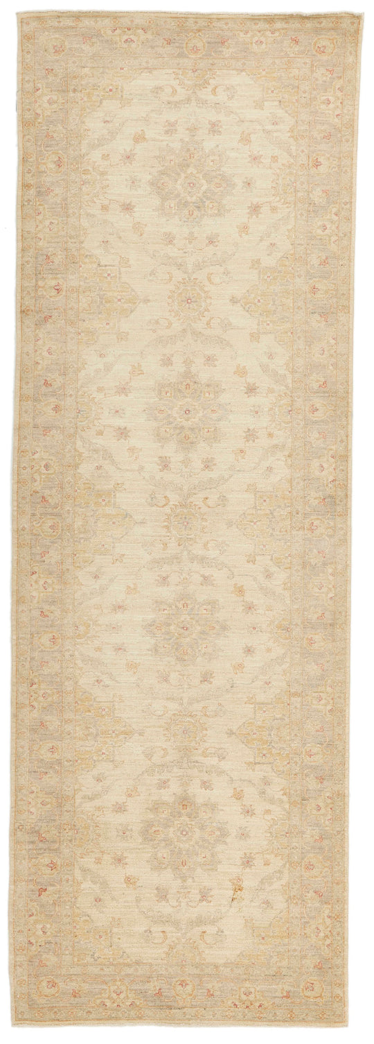 3x9 Ivory and Blue Persian Traditional Runner