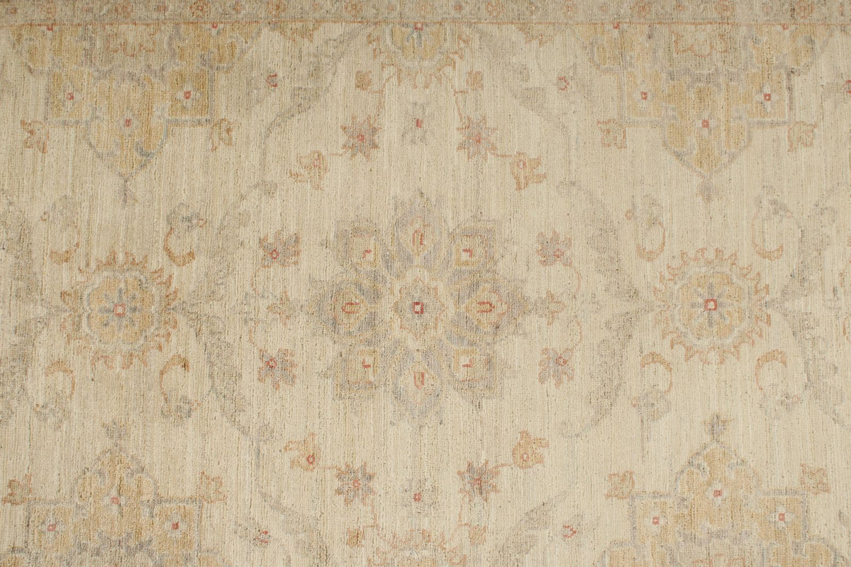 3x9 Ivory and Blue Persian Traditional Runner