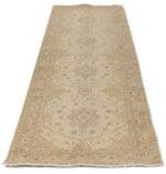 3x9 Ivory and Blue Persian Traditional Runner