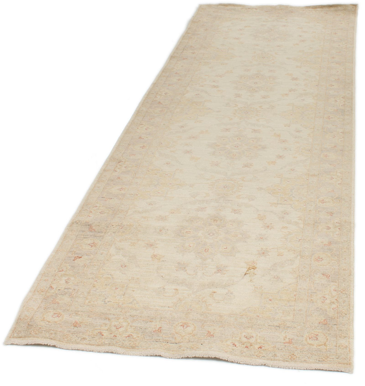 3x9 Ivory and Blue Persian Traditional Runner