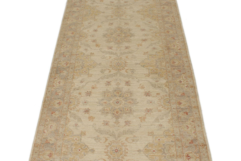 3x9 Ivory and Blue Persian Traditional Runner