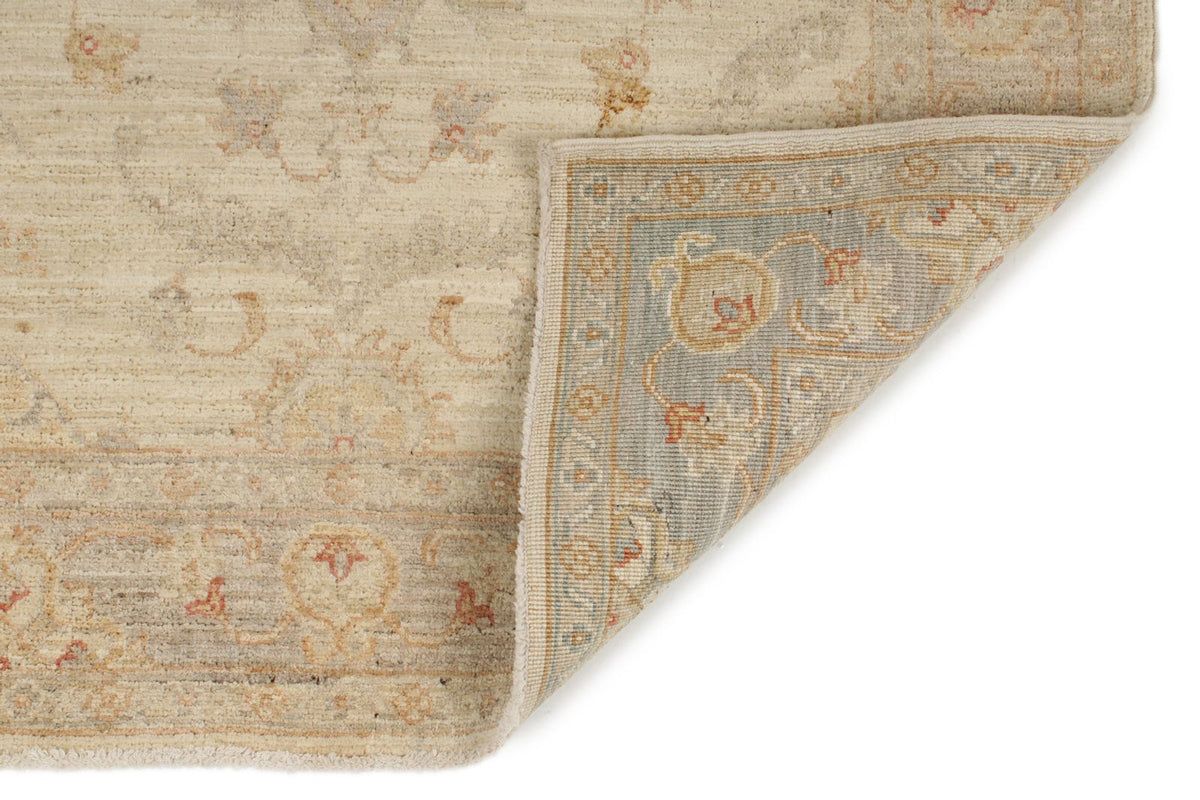 3x9 Ivory and Blue Persian Traditional Runner